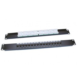 Патч-панель 19дюйм 1U кат.5E 16 портов RJ45 Dual IDC ROHS PP3-19-16-8P8C-C5E-110D черн. Hyperline 24