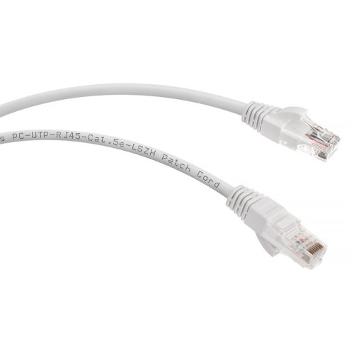 Патч-корд U/UTP кат.5E PC-UTP-RJ45-Cat.5e-3m-WH-LSZH 2хRJ45/8p8c неэкранир. LSZH 3м бел. Cabeus 9492