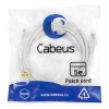 Патч-корд U/UTP кат.5E PC-UTP-RJ45-Cat.5e-5m-WH-LSZH 2хRJ45/8p8c неэкранир. LSZH 5м бел. Cabeus 9493