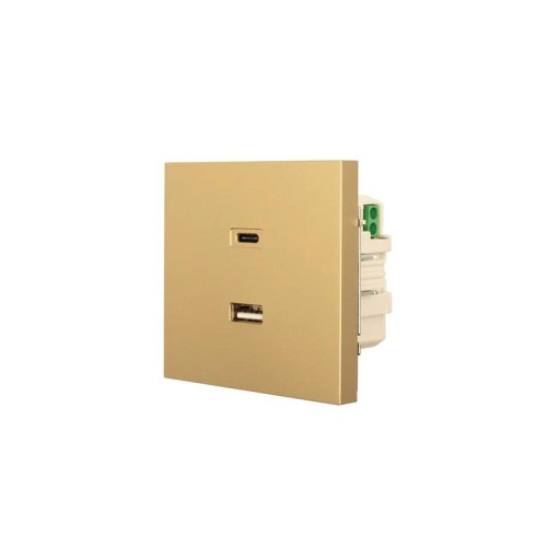 Розетка Type-C+ USB разъем СП ZIMA IP20 зол. LEZARD 704-3688-192TC