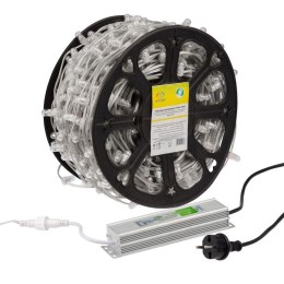 Гирлянда светодиодная "LED ClipLight" шаг 15см 665LED бел. 80Вт 12В IP65 эффект мерцания flashing бе