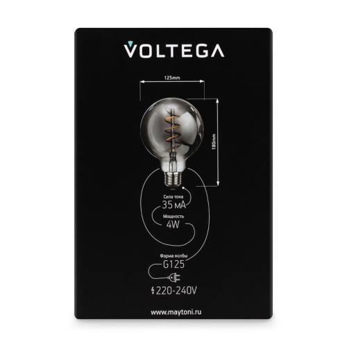 Лампа светодиодная филаментная Loft 271 G125 4Вт 3000К E27 Voltega 8519