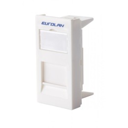 Адаптер 45х22.5мм для 1 модуля Keystone бел. Eurolan 16B-45-02WT