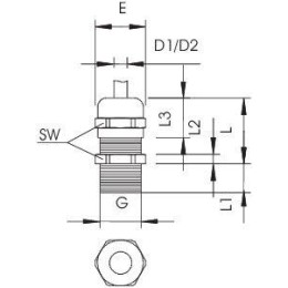 Ввод кабельный V-TEC L PG13 MS OBO 2085755