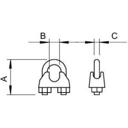Зажим для троса 5мм 947 5 F OBO 5302056