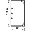Кабель-канал 110х60 L2000 пластик WDK60110LGR свет. сер. OBO 6027121