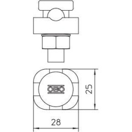 Клемма крепежная для проволоки 5001 ZN-CU OBO 5304113