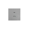Розетка Type-C+ USB разъем СП ZIMA IP20 сер. матов. LEZARD 704-7488-192TC