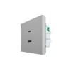 Розетка Type-C+ USB разъем СП ZIMA IP20 сер. матов. LEZARD 704-7488-192TC
