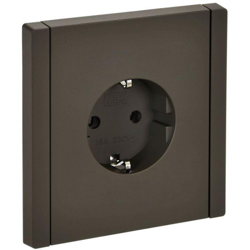 Розетка СП FORTE&PIANO FP315 16А с заземл. защ. шторки винт. крепл. сер. IEK FP-R14-16-K03