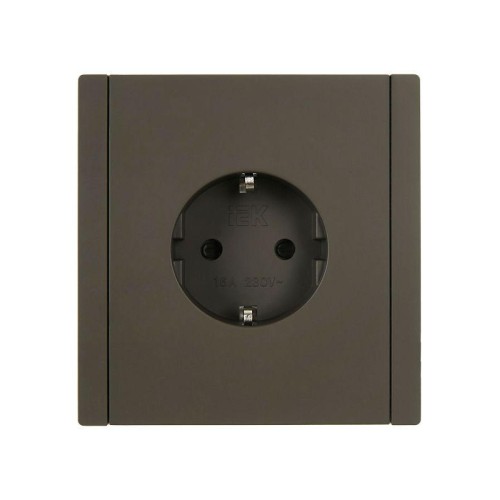 Розетка СП FORTE&PIANO FP315 16А с заземл. защ. шторки винт. крепл. сер. IEK FP-R14-16-K03