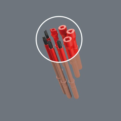 Набор насадок Kraftform Kompakt VDE 17 Universal 1 с 2 отвертками-битодержателями 17 пр. Wera WE-059