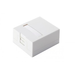 Коробка настенная 1-порт. со шторками бел. Eurolan 12B-04-01WT-2