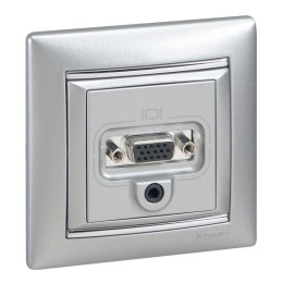 Рамка 1-м Valena горизонт. алюм./серебр. Leg 770351