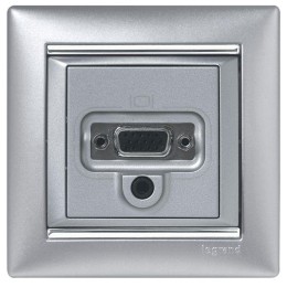 Рамка 1-м Valena горизонт. алюм./серебр. Leg 770351