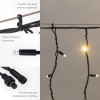 Гирлянда светодиодная "Айсикл" (бахрома) 3.2х0.9м 120LED тепл. бел. 12Вт IP67 эффект мерцания провод