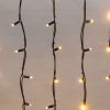 Гирлянда светодиодная "Айсикл" (бахрома) 3.2х0.9м 120LED тепл. бел. 12Вт IP67 эффект мерцания провод