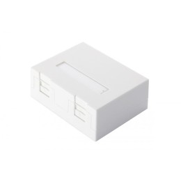 Коробка настенная 2-порт. со шторками бел. Eurolan 12B-04-02WT-2