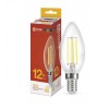 Лампа светодиодная LED-СВЕЧА-deco 12Вт 230В E14 3000К 1350лм прозрачная IN HOME 4690612053660