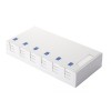 Коробка настенная 6-порт. со шторками бел. Eurolan 12B-04-06WT