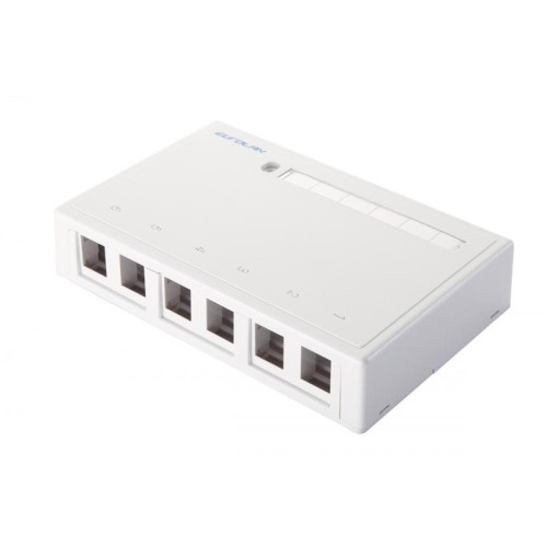 Коробка настенная 6-порт. бел. Eurolan 12B-00-06WT