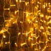 Гирлянда светодиодная "Дождь" 2х0.8м 160LED тепл. бел. 10Вт 230В IP65 эффект мерцания провод прозр.