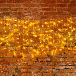Гирлянда светодиодная "Дождь" 2х0.8м 160LED тепл. бел. 10Вт 230В IP65 эффект мерцания провод прозр.