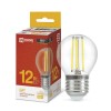 Лампа светодиодная LED-ШАР-deco 12Вт 230В E27 3000К 1350лм прозрачная IN HOME 4690612053684