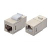Адаптер проходной Keystone RJ45-RJ45 кат.6A FTP серебр. Eurolan 12B-EA-07SL