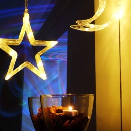 Фигура светодиодная "Звездочка" 185х185х10мм 8LED тепл. бел. 1Вт 4.5В IP20 на присоске с подвесом эл