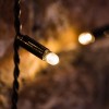 Гирлянда светодиодная "Дождь" 2х0.8м 160LED тепл. бел. 10Вт 230В IP65 эффект мерцания провод черн. (