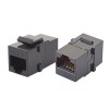 Адаптер проходной Keystone RJ45-RJ45 UTP кат.6 черн. Eurolan 12B-U6-03BL