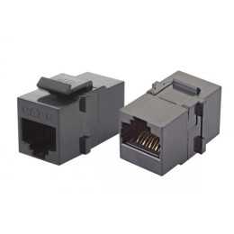 Адаптер проходной Keystone RJ45-RJ45 UTP кат.6 черн. Eurolan 12B-U6-03BL