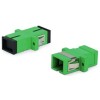 Адаптер проходной оптический FA-P11Z-SC/SC-N/BK-GN SC/APC-SC/APC SM simplex корпус пласт. зел.; черн