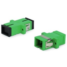 Адаптер проходной оптический FA-P11Z-SC/SC-N/BK-GN SC/APC-SC/APC SM simplex корпус пласт. зел.; черн