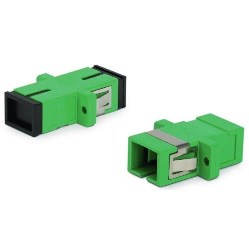 Адаптер проходной оптический FA-P11Z-SC/SC-N/BK-GN SC/APC-SC/APC SM simplex корпус пласт. зел.; черн