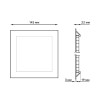 Светильник светодиодный Slim 9Вт 3000К IP20 610лм 220-240В ДВО квадрат бел. GAUSS 940111109