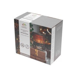 Камин светодиодный "Винтаж мини" 24.8х12.7х30см эффект живого огня USB и элементы питания 3хC (не в