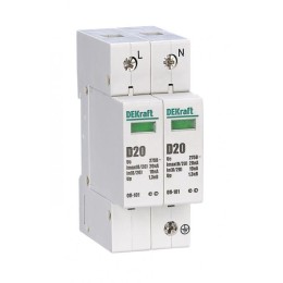 Ограничитель перенапряжения ОП-101 2п 20кА D 275В DEKraft 18014DEK