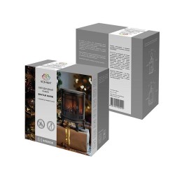 Камин светодиодный "Винтаж мини" 24.8х12.7х30см эффект живого огня USB и элементы питания 3хC (не в