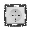 Розетка 1-м СП Valena 16А IP21 230/250В 2P+E с заземл. защ. шторки на винтах механизм бел. Leg 77442