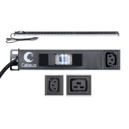 Блок розеток для 19дюйм шкафов PDU-16-14C13-10C19-B-C14 вертик. 10 розеток IEC 320 C19 14 розеток IE