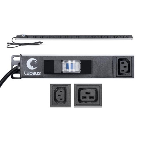 Блок розеток для 19дюйм шкафов PDU-16-14C13-10C19-B-C14 вертик. 10 розеток IEC 320 C19 14 розеток IE