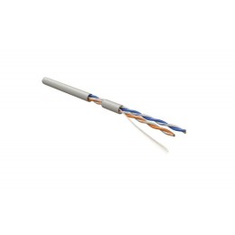 Кабель витая пара U/UTP кат.5 2 пары 24 AWG ОЖ solid LSZH нг(С)-HF UUTP2-C5-S24-IN-LSZH-GY-500 сер.
