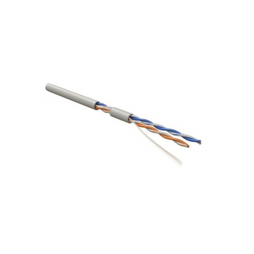 Кабель витая пара U/UTP кат.5 2 пары 24 AWG ОЖ solid LSZH нг(С)-HF UUTP2-C5-S24-IN-LSZH-GY-500 сер.