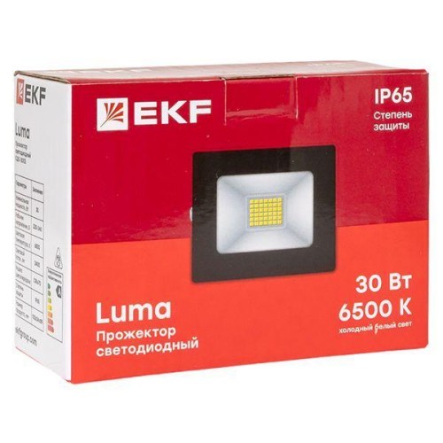 Прожектор светодиодный СДО-3003 30Вт 6500К IP65 Basic EKF FLL-3003-30-6500
