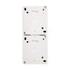 Блок розеток 2-м ОП INDUSTRIAL IP54 вертик. с заземл. керамика бел. Kranz KR-78-0801