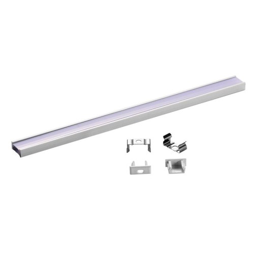 Профиль накладной PAL 1507 (в комплекте: профиль; рассеиватель; заглушки1+1; клипсы2) L2000 анодир.