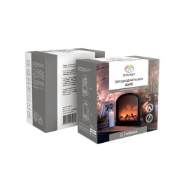 Камин светодиодный "Шале" 30х13х28см 3LED 5Вт 5В IP20 эффект живого огня USB и элементы питания 3хC