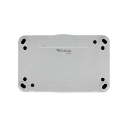 Блок розеток 2-м ОП Mini OG IP54 горизонт. с заземл. сер. Kranz KR-78-0806